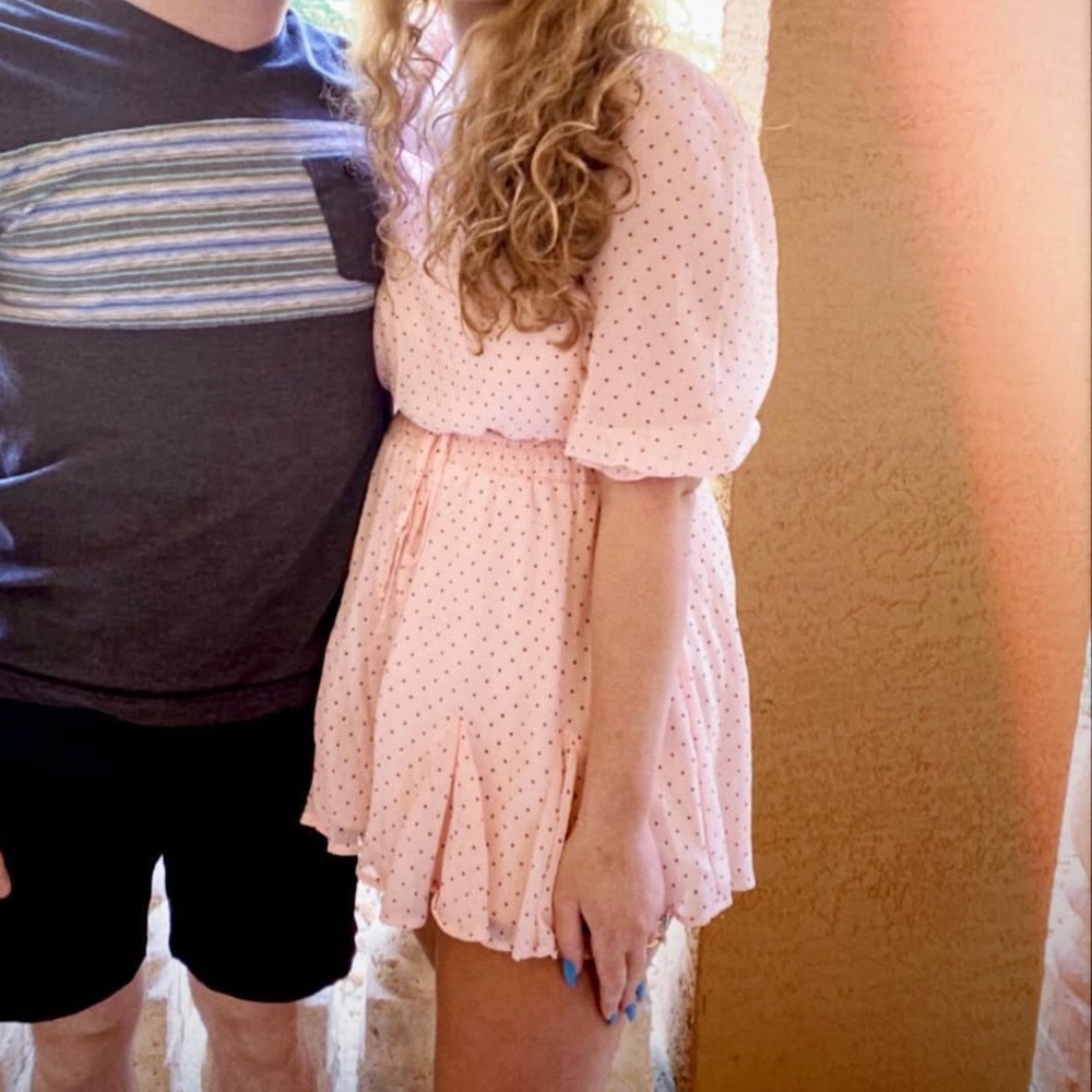 Pink Polka Dot Romper